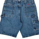 Wrangler Cargo Denim Shorts - 36W 10L Blue Denim