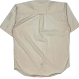 Nautica Short Sleeve Shirt - Small Beige Cotton
