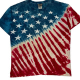 Liquid Blue Tie-Dye T-Shirt - Large Multicoloured Cotton