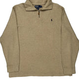 Polo By Ralph Lauren 1/4 Zip - XL Beige Cotton