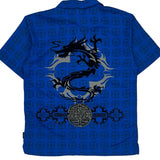 Age 14-16 Joe Boxer Graphic Hawaiian Shirt - Large Blue Polyester