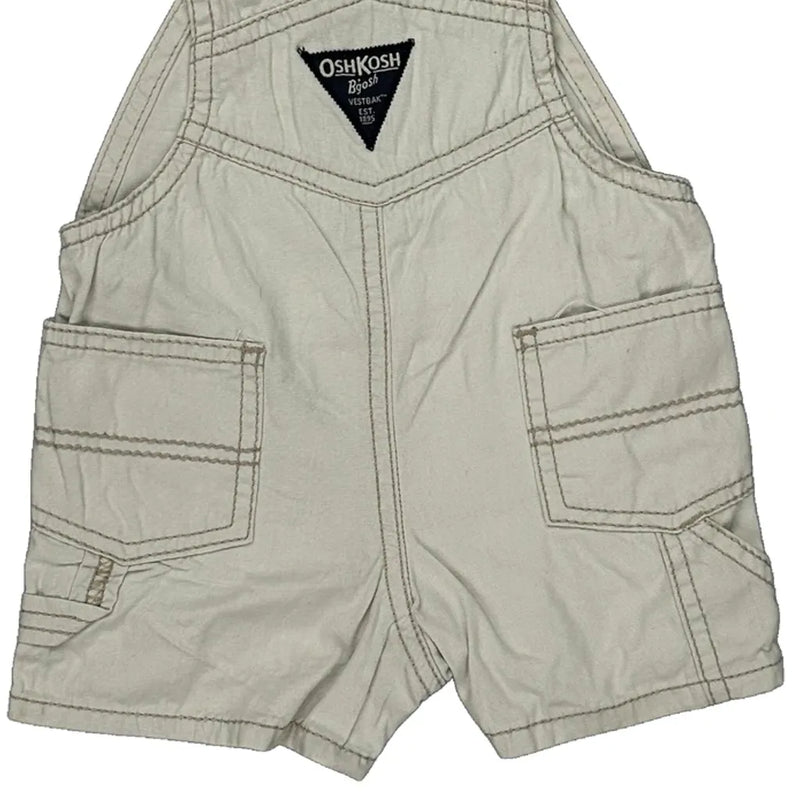 6 Months Oshkosh Dungarees - 3XS Cream Cotton