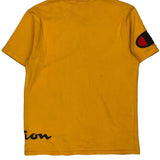 Champion Spellout T-Shirt - Medium Yellow Cotton