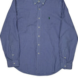 Ralph Lauren Checked Shirt - Large Blue Cotton