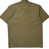 Dickies Short Sleeve Shirt - Large Khaki Polyester Blend