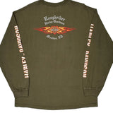 Harley Davidson Long Sleeve T-Shirt - XL Green Cotton
