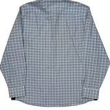 Coogi Checked Patterned Shirt - 2XL Blue Cotton
