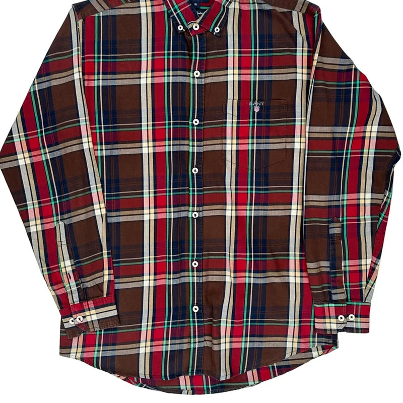Gant Checked Flannel Shirt - XL Multicoloured Cotton