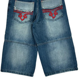 Southpole Baggy Denim Shorts - 28W 17L Blue Cotton