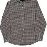 Tommy Hilfiger Checked Shirt - Large Burgundy Cotton
