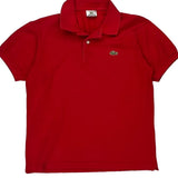 Vintage Lacoste Polo Shirt - Medium Red Cotton