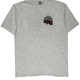Baseball Oneita Graphic T-Shirt - XL Grey Cotton