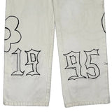 1995 Guess Graphic Jeans - 32W 34L White Cotton
