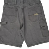 Wrangler Double Knee Carpenter Shorts - 34W 11L Grey Cotton