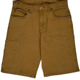Dickies Carpenter Shorts - 32W 11L Brown Cotton Blend