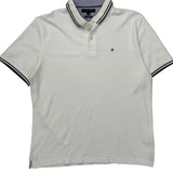 Tommy Hilfiger Polo Shirt - XL White Cotton