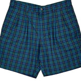 Dockers Checked Shorts - 34W 8L Blue Cotton