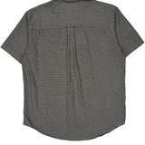 Chaps Ralph Lauren Checked Short Sleeve Shirt - Medium Blue Cotton Blend