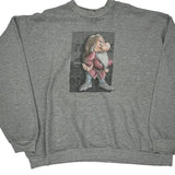 Grumpy Disney Cartoon Sweatshirt - 2XL Grey Cotton