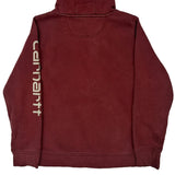 Carhartt Hoodie - 2XL Burgundy Cotton Blend