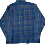 Dickies Checked Flannel Shirt - Large Blue Cotton