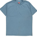 Blank Royal Single Stitch T-Shirt - Large Blue Cotton Blend