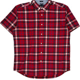 Tommy Hilfiger Checked Short Sleeve Shirt - XL Red Cotton