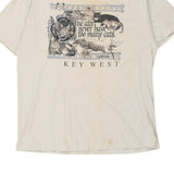 Key West Hanes Graphic T-Shirt - Large Cream Cotton