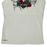 Motorcycles Harley Davidson Graphic Vest - 2XL White Cotton