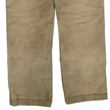 Carhartt Double Knee Carpenter Trousers - 32W 30L Beige Cotton