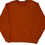 Fruit Of The Loom Sweatshirt - Large Orange Cotton