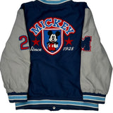 Mickey Mouse, Age 5 Disney Graphic Varsity Jacket - Small Blue Cotton