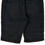 Lion Dynasty Studded Denim Shorts - 36W 12L Black Cotton