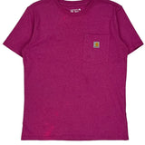 Carhartt T-Shirt - Small Purple Cotton