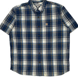 Carhartt Checked Short Sleeve Shirt - XL Yellow Cotton