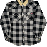 Lee Checked Fleece Jacket - Large Black & White Cotton