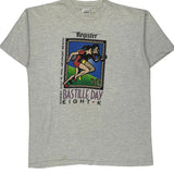Bastille Day Eight-K Murina Single Stitch T-Shirt - Large Grey Cotton