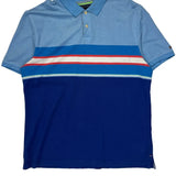 Tommy Hilfiger Striped Polo Shirt - XL Blue Cotton