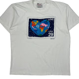 Love USA Collage Lane Graphic T-Shirt - XL White Cotton Blend