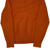 Tommy Hilfiger 1/4 Zip - Medium Orange Cotton