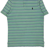 Polo By Ralph Lauren Striped Polo Shirt - Medium Blue Cotton