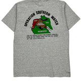 Operation Southern Watch Fruit Of The Loom Single Stitch T-Shirt - Large Grey Cotton Blend
