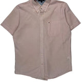Tommy Hilfiger Short Sleeve Shirt - Large Pink Cotton