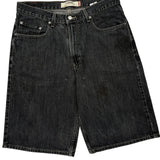 Levis Denim Shorts - 34W 12L Black Cotton