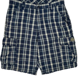 Wrangler Checked Cargo Shorts - 36W 11L White Cotton