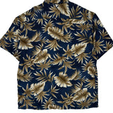 Pierre Cardin Floral Hawaiian Shirt - XL Blue Viscose