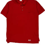 Dickies Polo Shirt - XL Red Cotton Blend