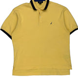 Nautica Polo Shirt - Large Yellow Cotton