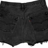 Levis Denim Shorts - 28W UK 8 Black Denim