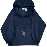 Vintage Detroit Tigers Puma Mlb Windbreaker - Large Navy Nylon
